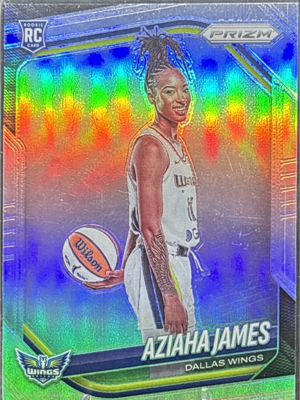 Panini Prizm Aziaha James Holo Prizm Rookie Basketball Card